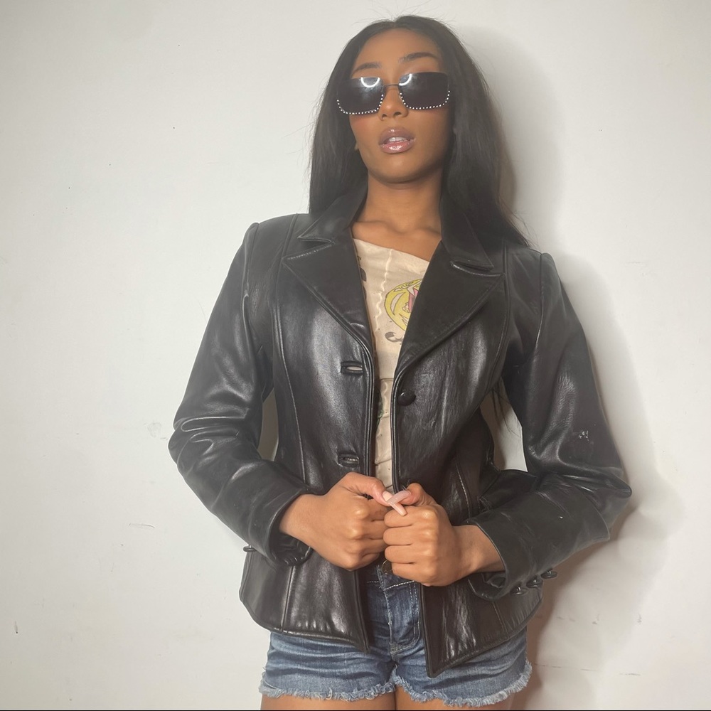 Vintage Bebe Leather Coat